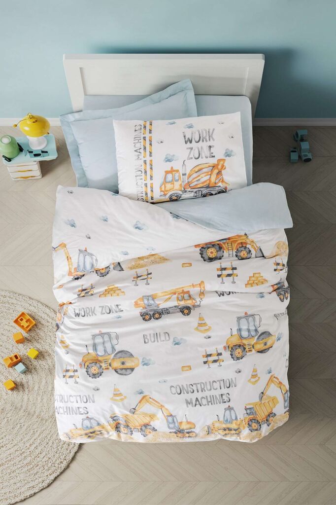 L'essentiel Maison Dječiji set posteljine Buildo, 160 x 220 cm, Plava