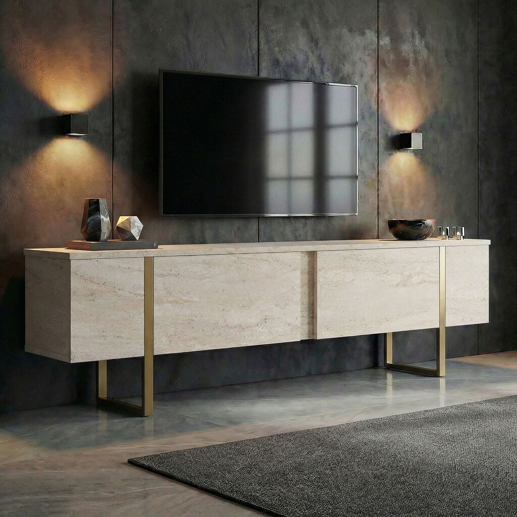 Nordure TV komoda, 180x50x30cm, Bež
