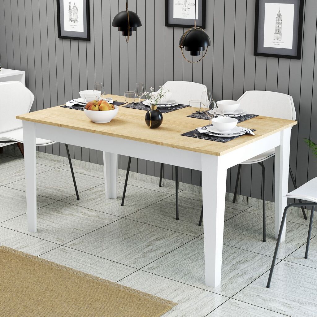 Hanah Home Trpezarijski sto Milan 896, 145x75x88 cm, Bijeli