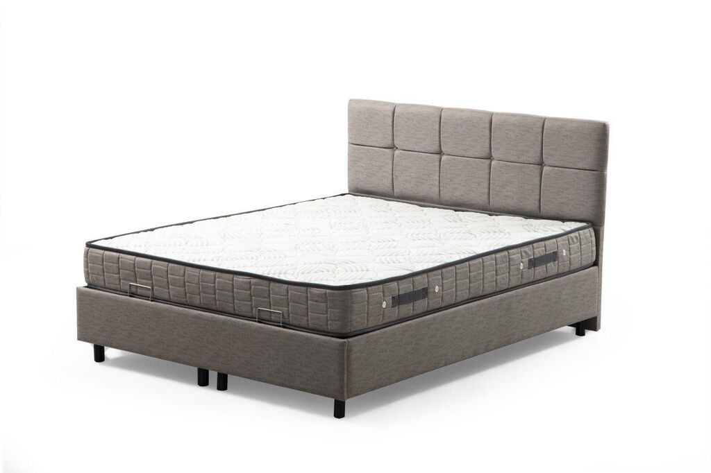 Hanah Home Base za krevet s uzglavljem Vitalia, 90x110x190 cm, Siva