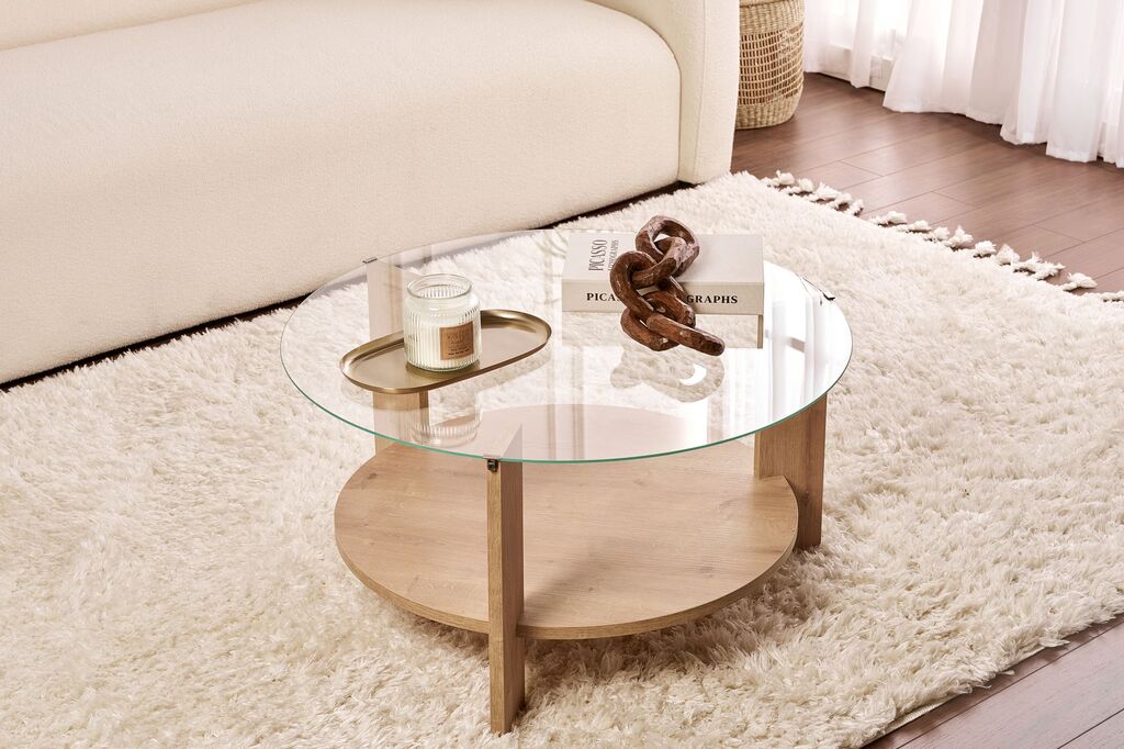 Hanah Home Club sto Clara, 75x40x75 cm, Boja hrasta