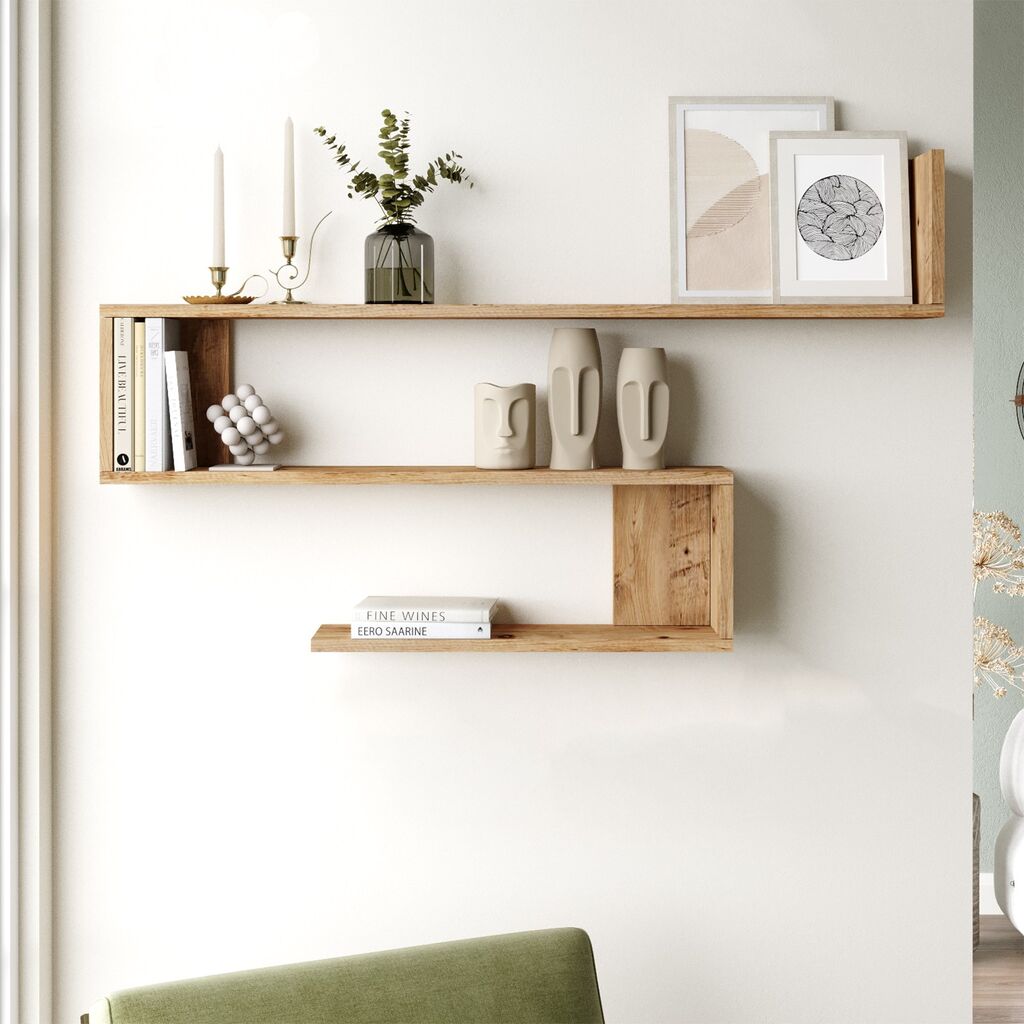 Hanah Home WL10 A Zidna polica, smeđa