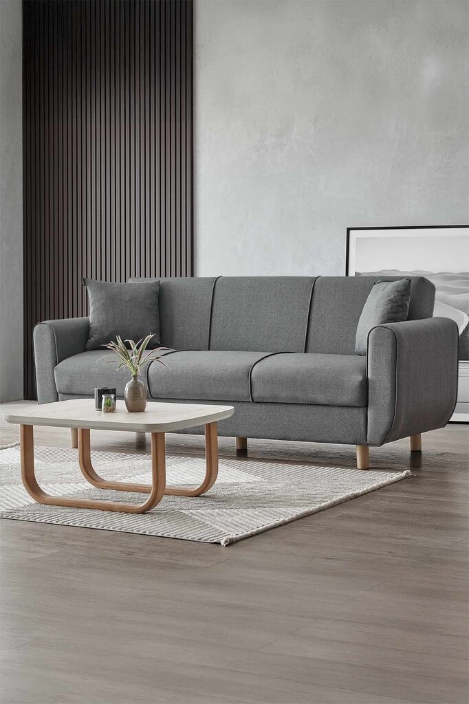 Atelier del Sofa Trosjed na razvlačenje Flavia, 214 x 100 x 87 cm, Tamnosivi