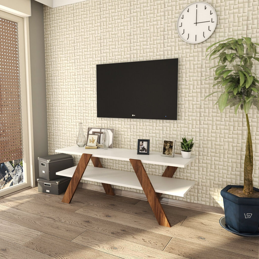 Hanah Home TV komoda Basic-146, 120x45x33,1 cm, bijela