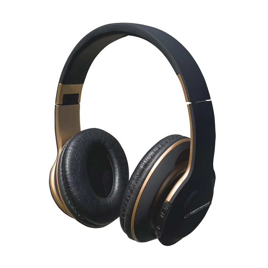 Esperanza Bluetooth slušalice sa mikrofonom, Crne | Ananas