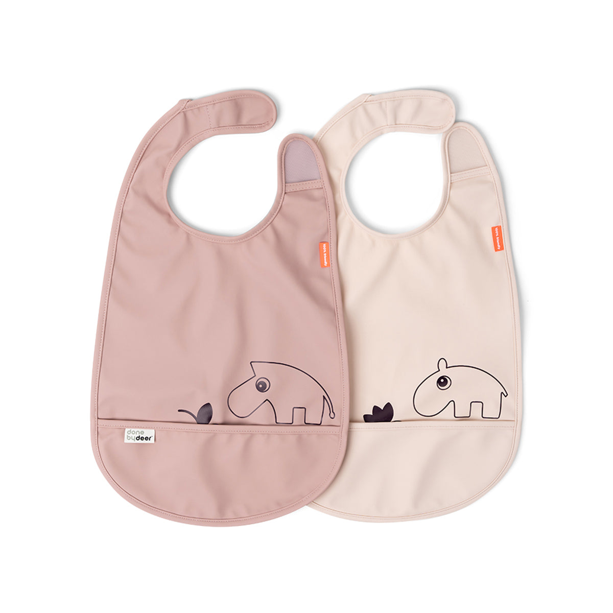 DONE BY DEER Portikla za bebe Deer Friends W/Velcro, 2 komada, Roze