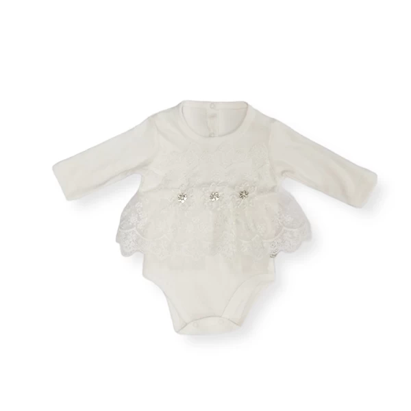 Bodi haljina za bebe 25019, Bela