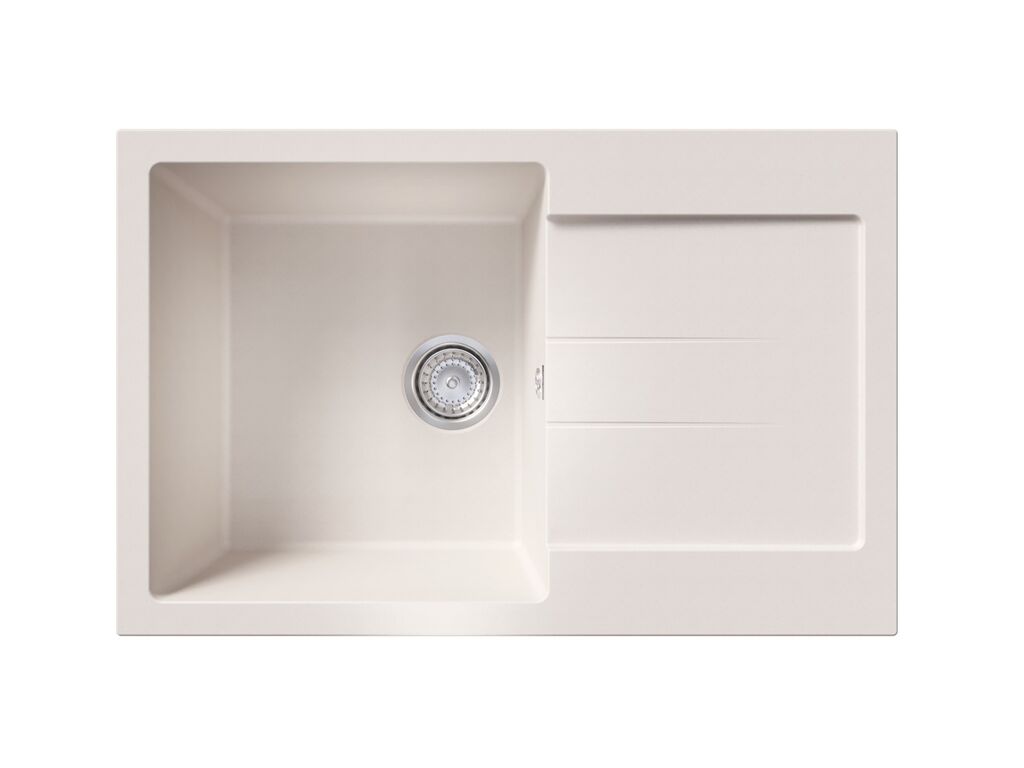 Valterra Granitna sudopera V507 sa lučnom slavinom, 770 x 500 mm, Crna