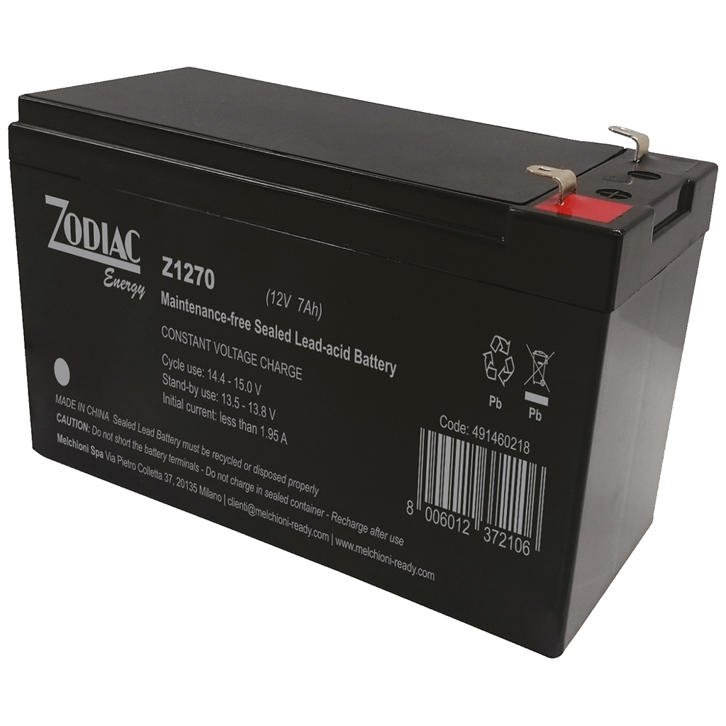 ZODIAC Baterija Akumulatorska Z1270 12V 7Ah, 12V / 7Ah, Crna