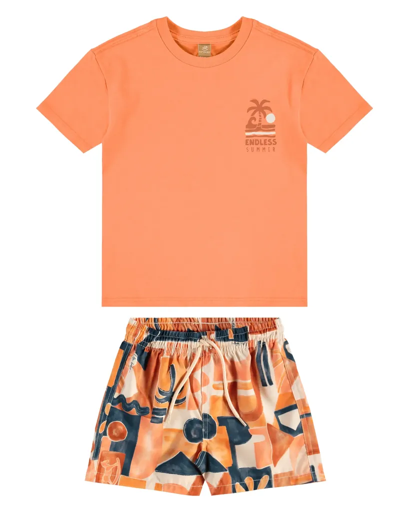 UP Baby Set za dječake Summer, Narandžasti
