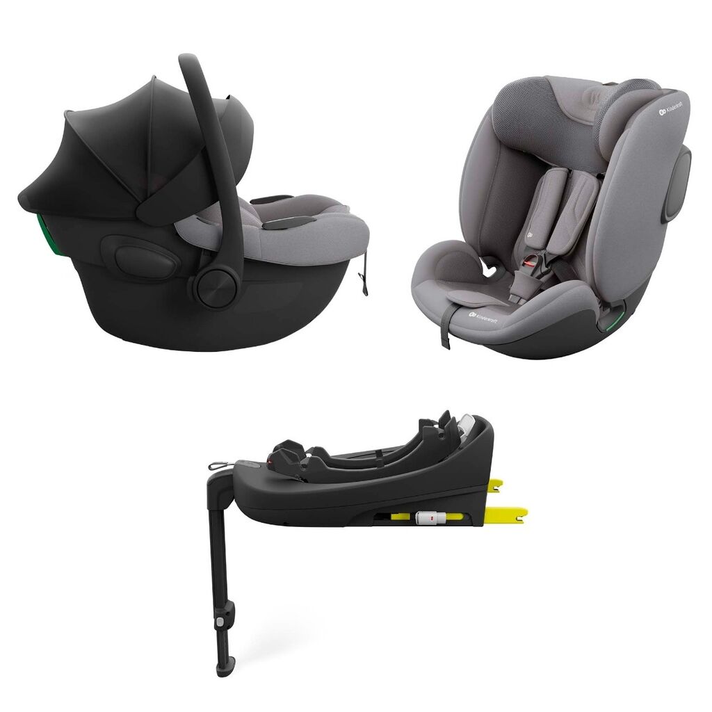 Kinderkraft Auto sedište I-Lite + I-Fix Endura Safe, 40-150, Sivo