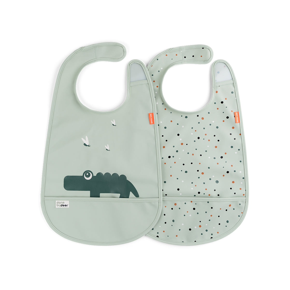DONE BY DEER Set portikli W/Velcro Croco, 2 komada, Zeleni