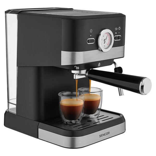 Sencor Kafe aparat za espresso i cappuccino SES 1721BK, Tamnosivi