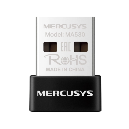 Mercusys MA530 Bluetooth 5.3 Nano USB Adapter, Bluetooth 5.3, Nano-Size, USB 2.0, Supported operating systems include Win 11/10/8.1/7, Work with devices supported the earlier Bluetooth versio