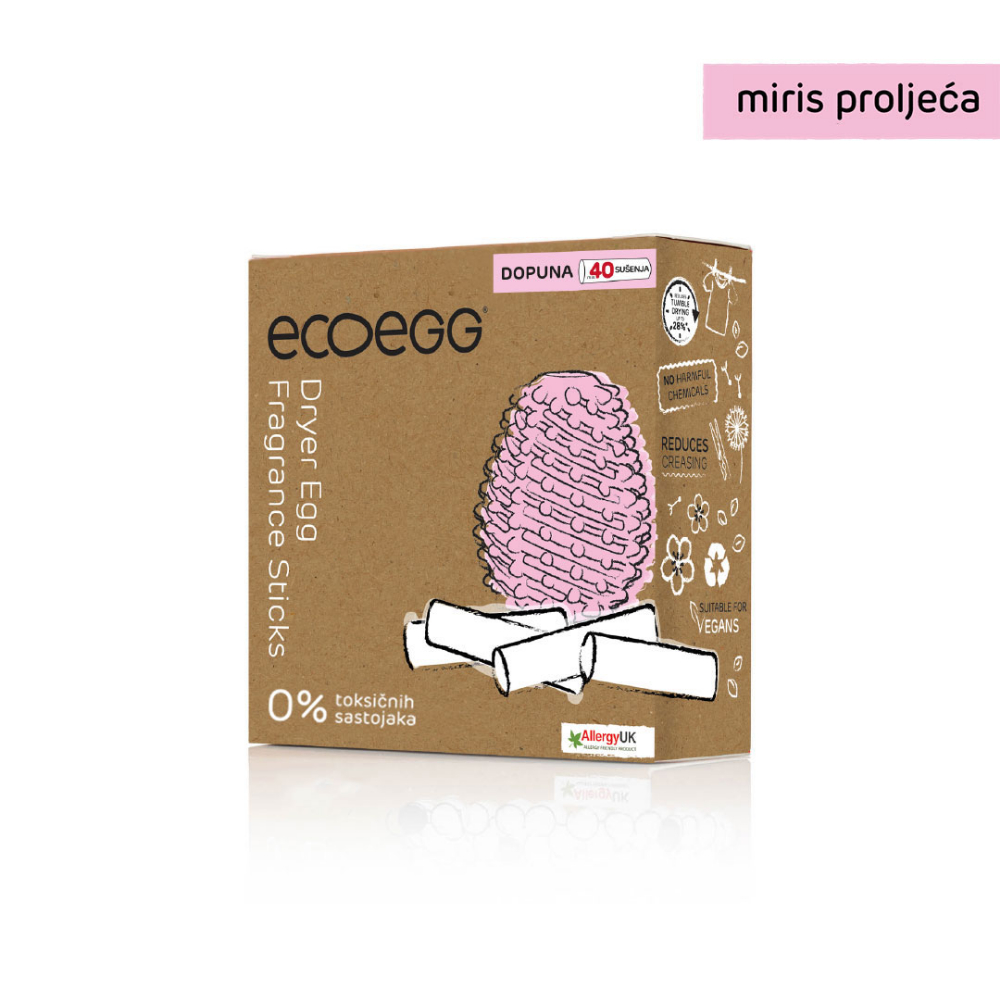 Ecoegg 3u1 dopuna za eko-jaja za sušilicu, Miris proljeća, 40 sušenja