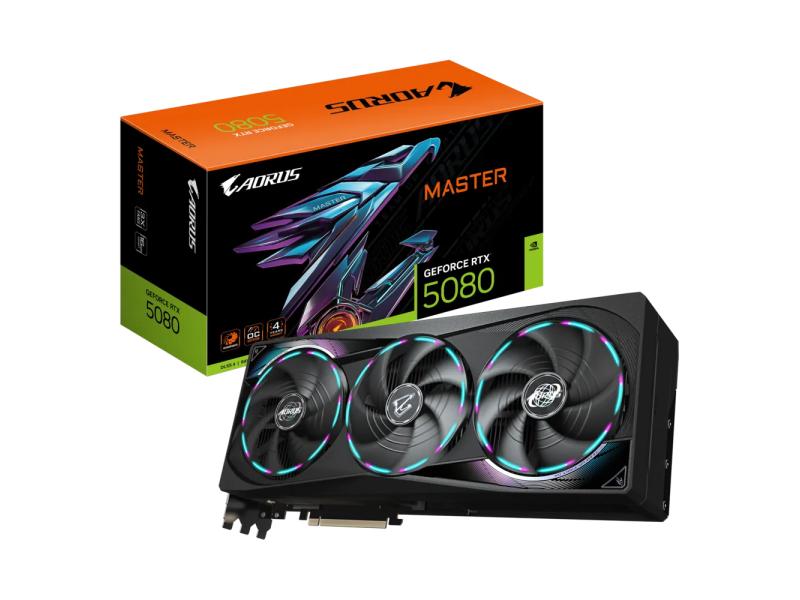 Gigabyte grafička kartica GeForce RTX 5080 AORUS MASTER GV-N5080AORUS M-16GD, 16GB, 256bit | Ananas