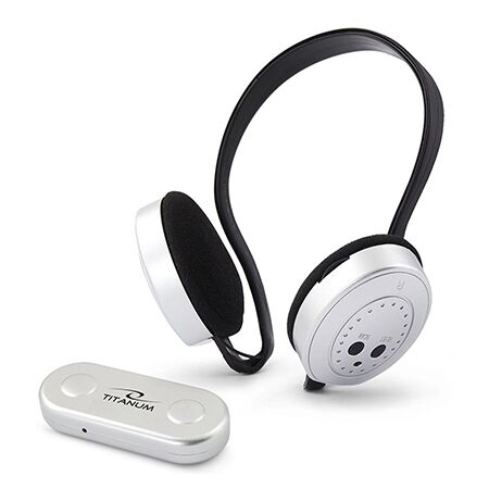 Titanium slušalice sa postoljem, Bluetooth, FM, za TV, CD, DVD, MP3, MOB, PC, TH111