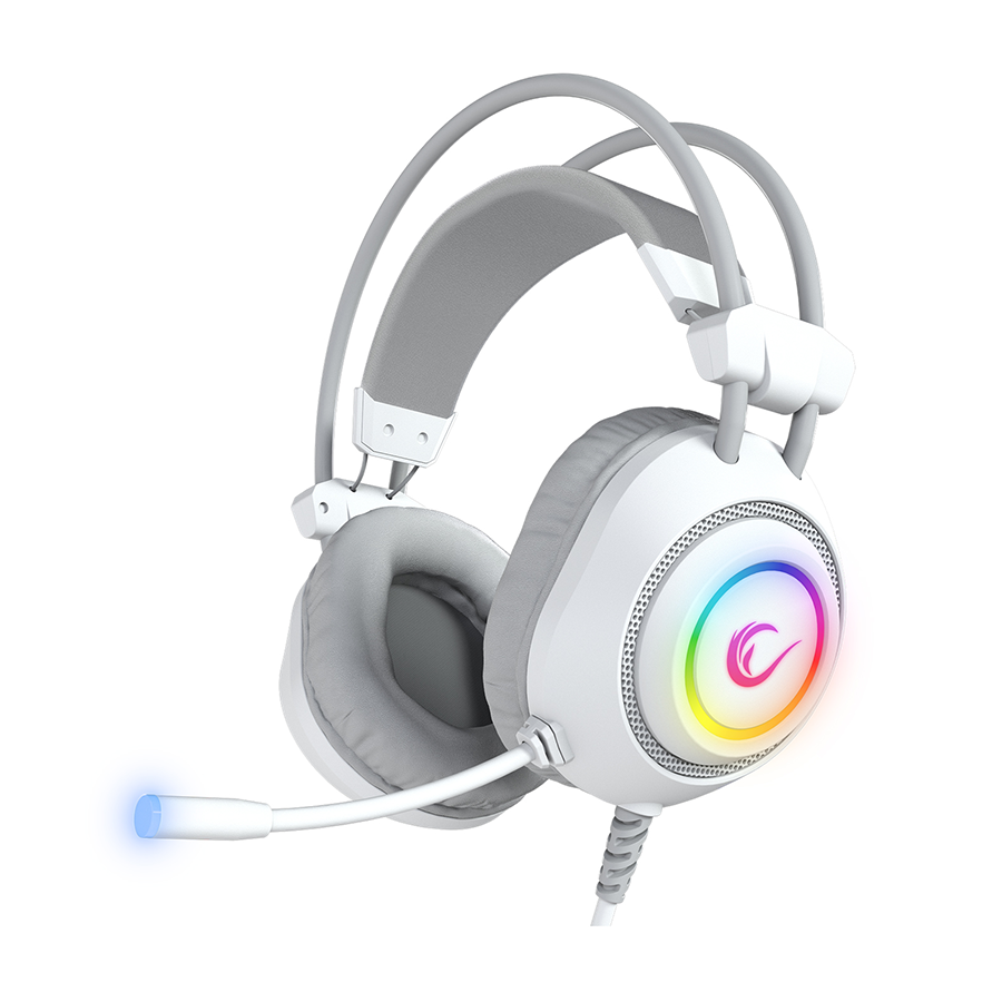 Rampage slušalice sa mikrofonom, Gaming, RM-K19 Raging Plus, Bijele, USB, 7.1 Surround, RGB LED