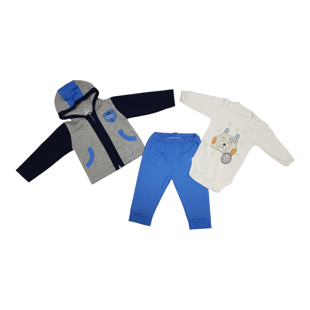 HAJDI BABY Komplet za bebe, Sivo-plavi