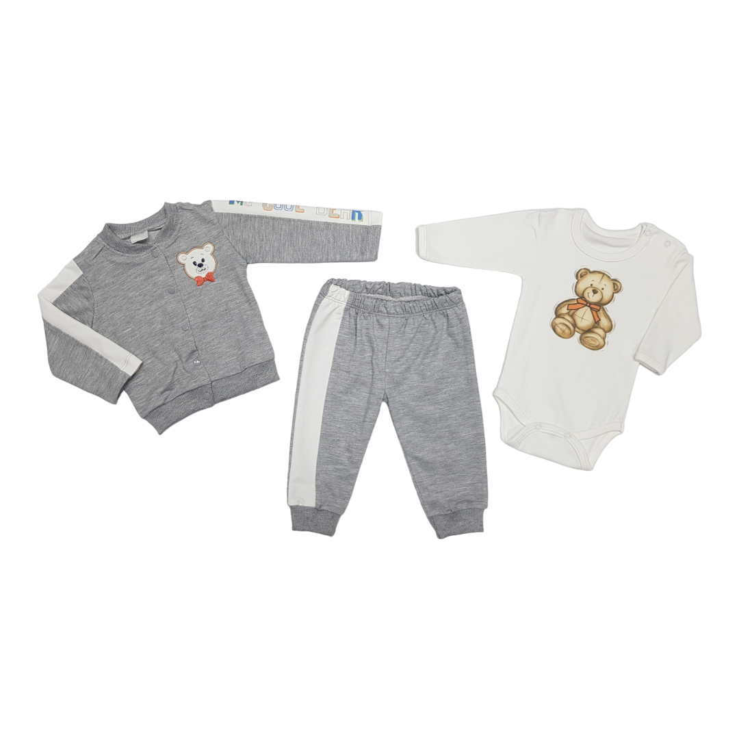 HAJDI BABY Komplet za bebe, Sivo-beli