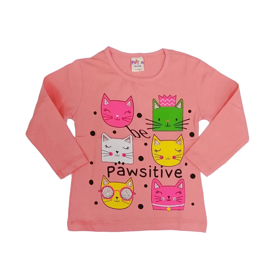 VRABAC Majica dugih rukava za bebe Pawsitive, Roze