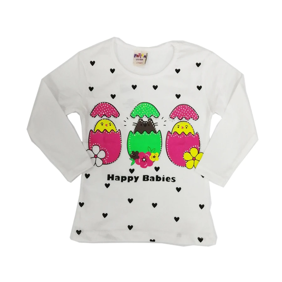 VRABAC Majica dugih rukava Happy babies, Bela