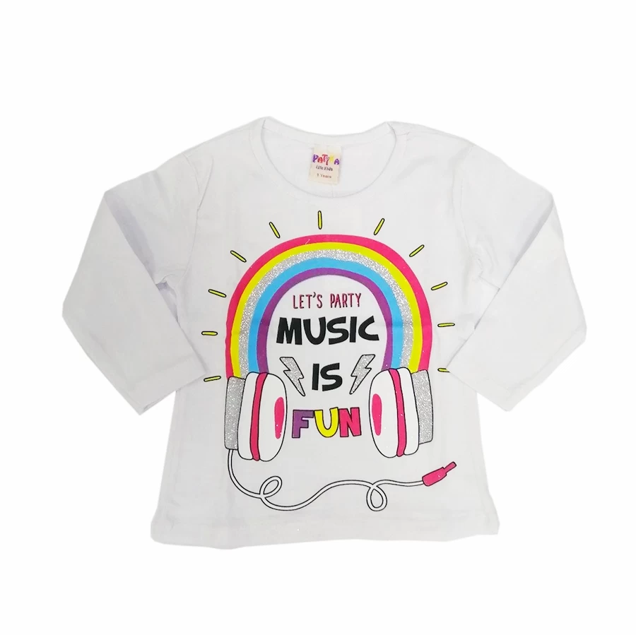 VRABAC Majica za bebe Rainbow, Bela