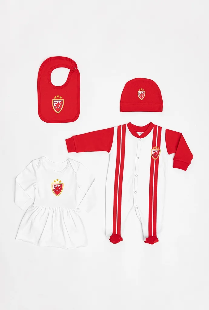 Crvena Zvezda-Stefan Set za devojcice Crvena Zvezda, 4 komada