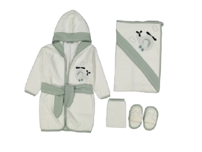 Set za kupanje za bebe, Belo-zeleni