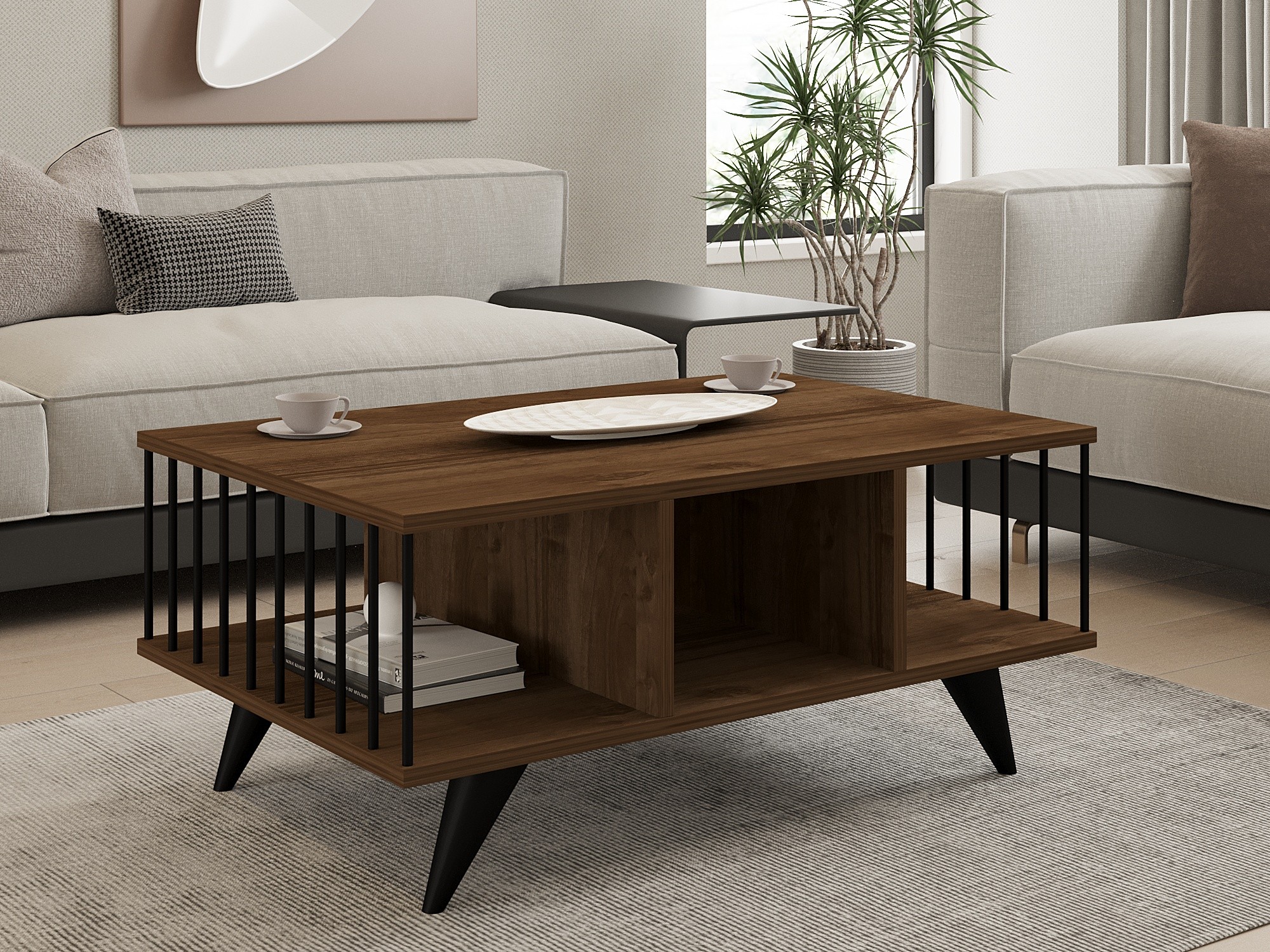 Hanah Home Klub sto Bert 90x40x60​cm Orah