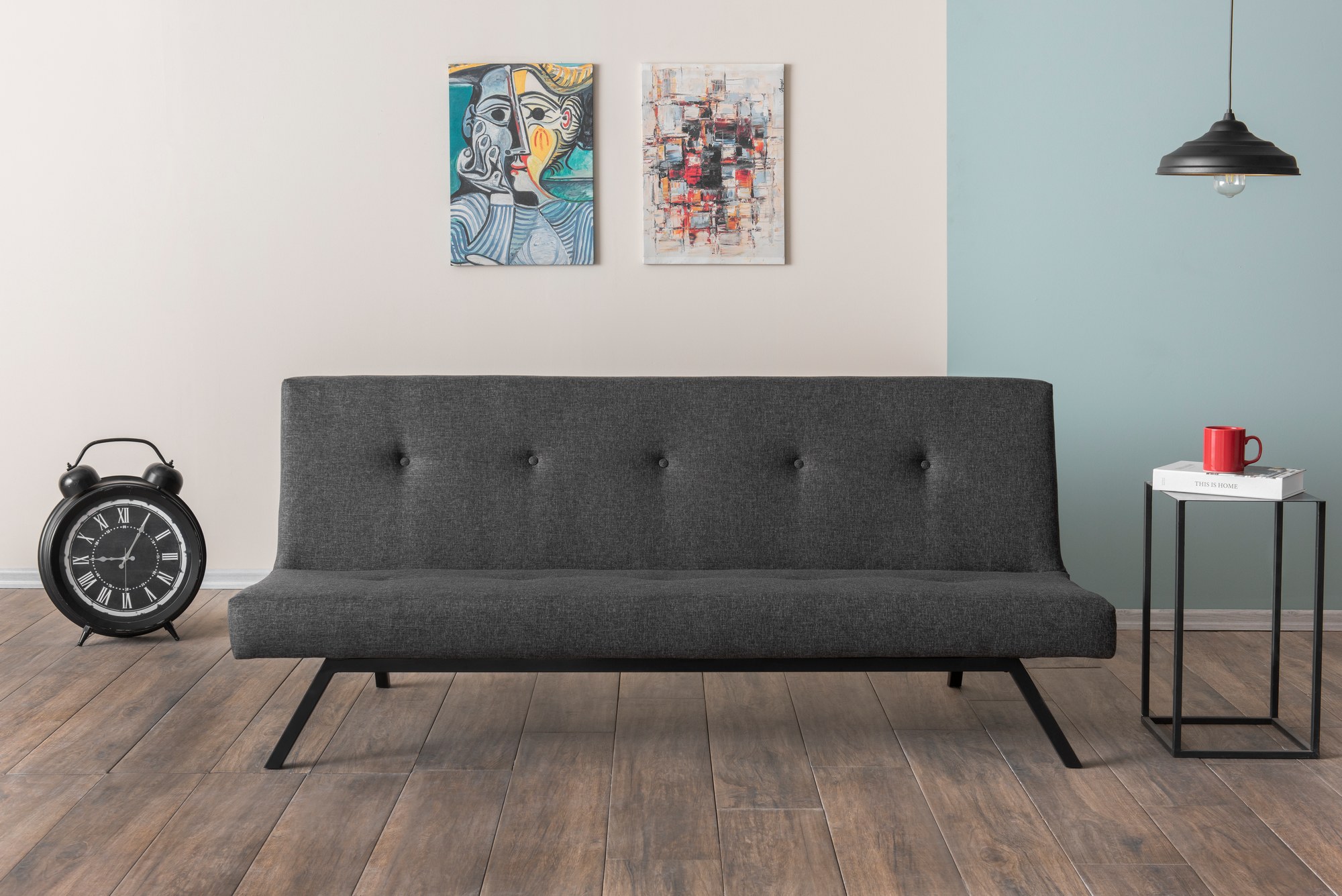 Atelier del Sofa Zola sklopiva sofa tamno siva