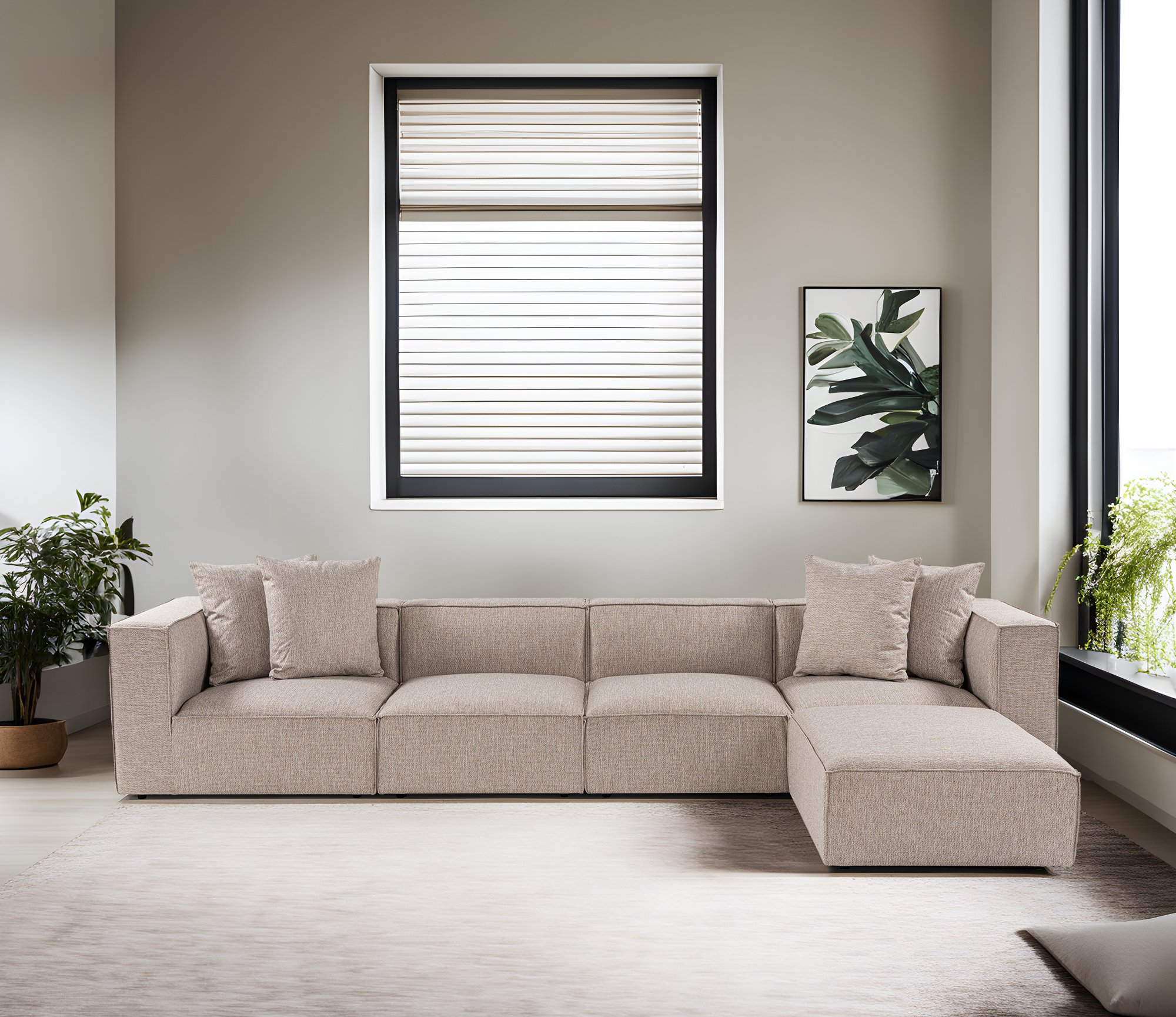 Atelier del Sofa Ugaona garnitura Sora, Bež