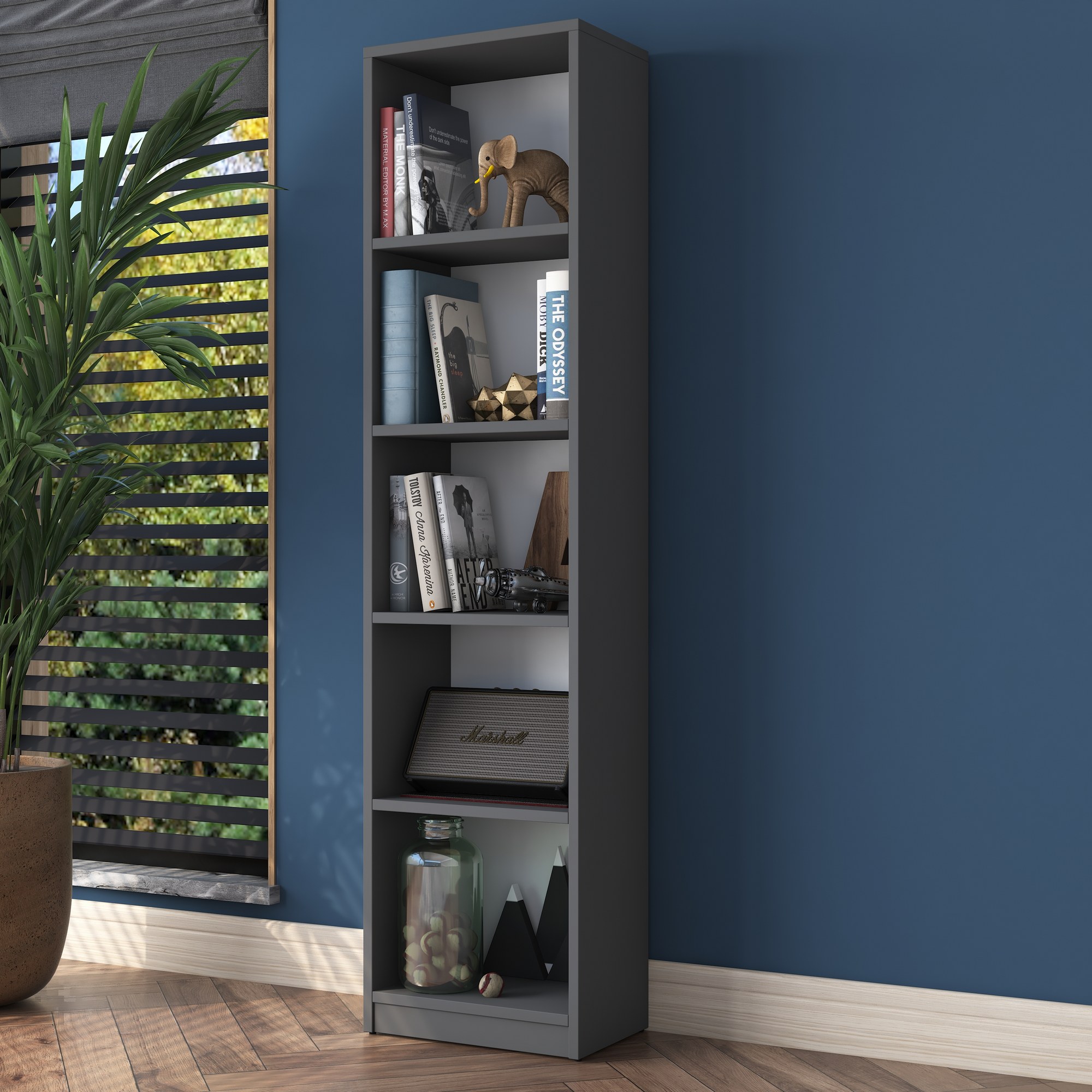 Hanah Home Polica 40x161,8x25cm Antracit