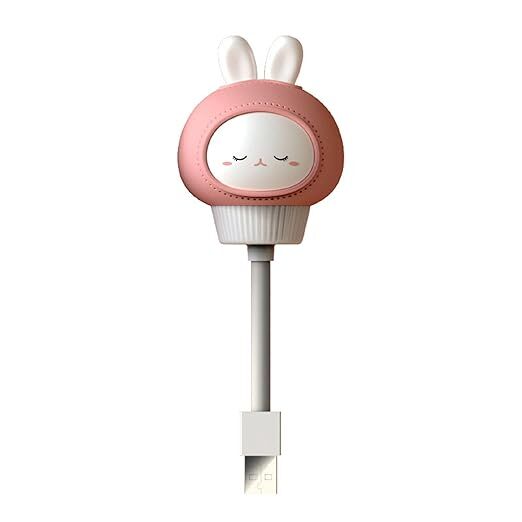Noćna lampa za dečiju sobu Zeka, USB, Roze