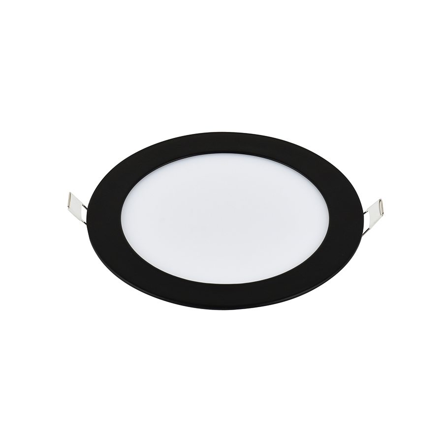 E-LIGHT LED Ugradni panel, Okrugli, 18W, 6500K, Crni
