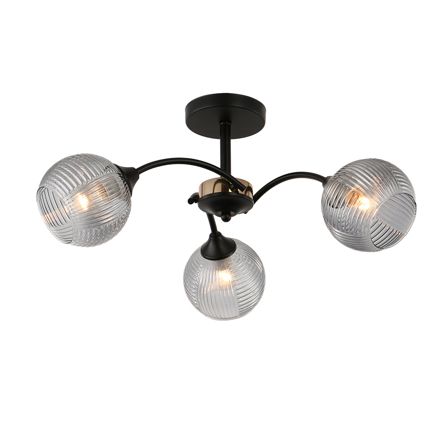 E-LIGHT Luster Reyes EL-90038-3, Crni