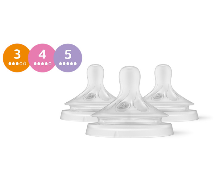 Philips Avent Set cucli za flašicu Natural Response, Multi protok 3, 4 i 5, 3 komada