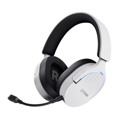 Trust Bežične gaming slušalice GXT491W Fayzo, USB-A, 3.5 mm, Over-ear, Bijele