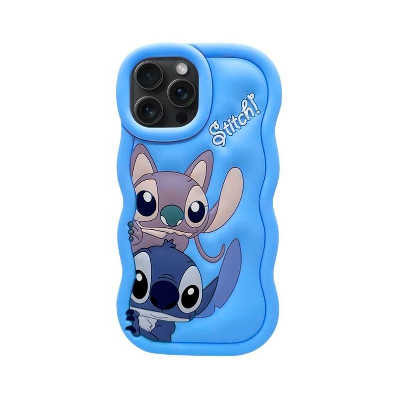 Silikonska maska za mobilni telefon Iphone 16 Pro Stitch, Plava