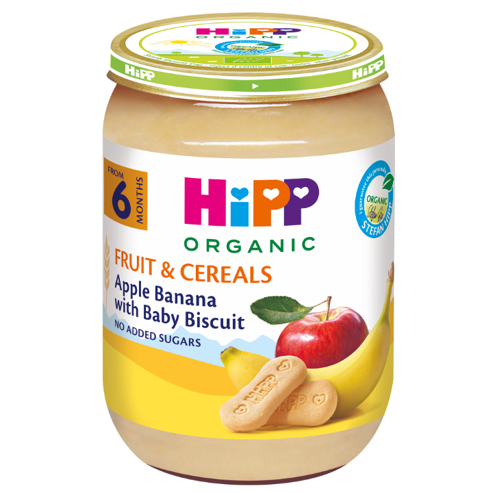 Hipp Kašica za bebe Jabuka i banana sa dečijim keksom, 190 g