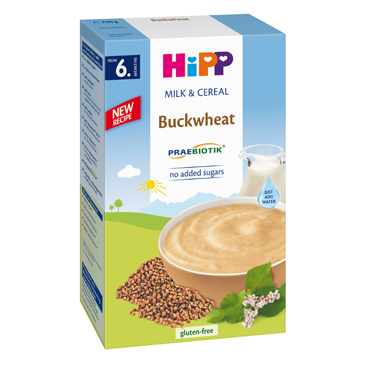 Hipp Instant Kaša za bebe Mleko i žitarice, Kašica Od Heljde, 250 g