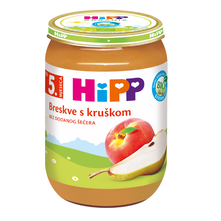 Hipp Kašica za bebe Breskve sa kruškom, 190 g