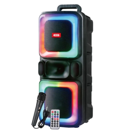 XO Set Bluetooth zvučnik i Karaoke mikrofon F55, Boat Double Horn RG, 20W, Crni | Ananas