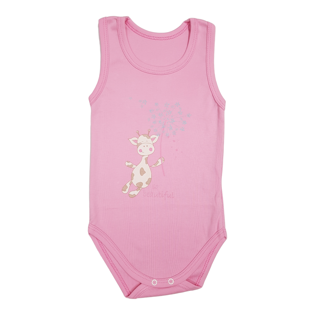 SAN-TEX Bodi za bebe Kravica, Roze