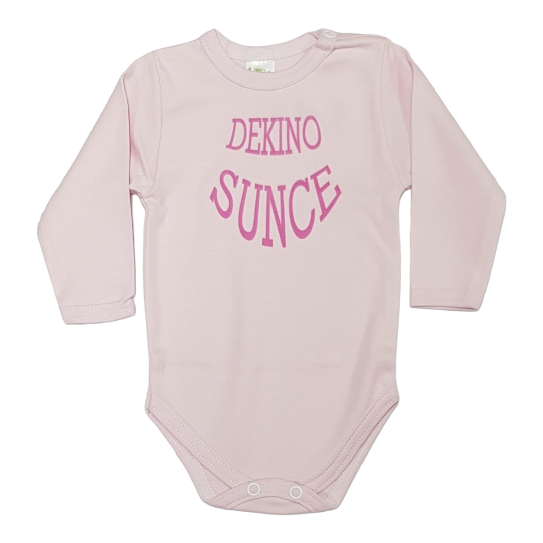 IVONA Bodi za bebe dugih rukava Dekino sunce, Roze