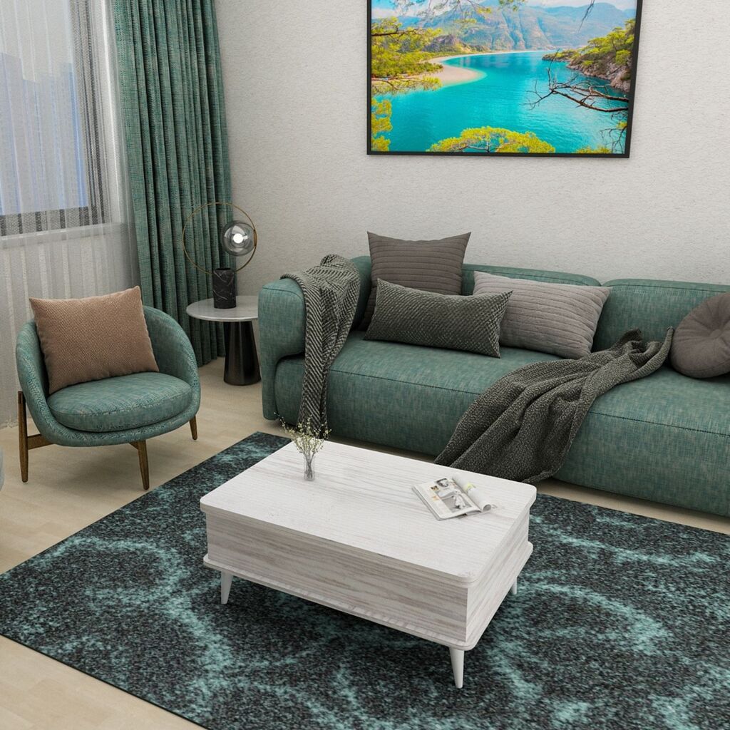 Hanah Home Stol za dnevni boravak Dy Ada 90x38x60 cm, Antracit