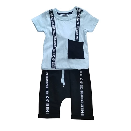 Komplet za bebe 2925, Plavo-crni