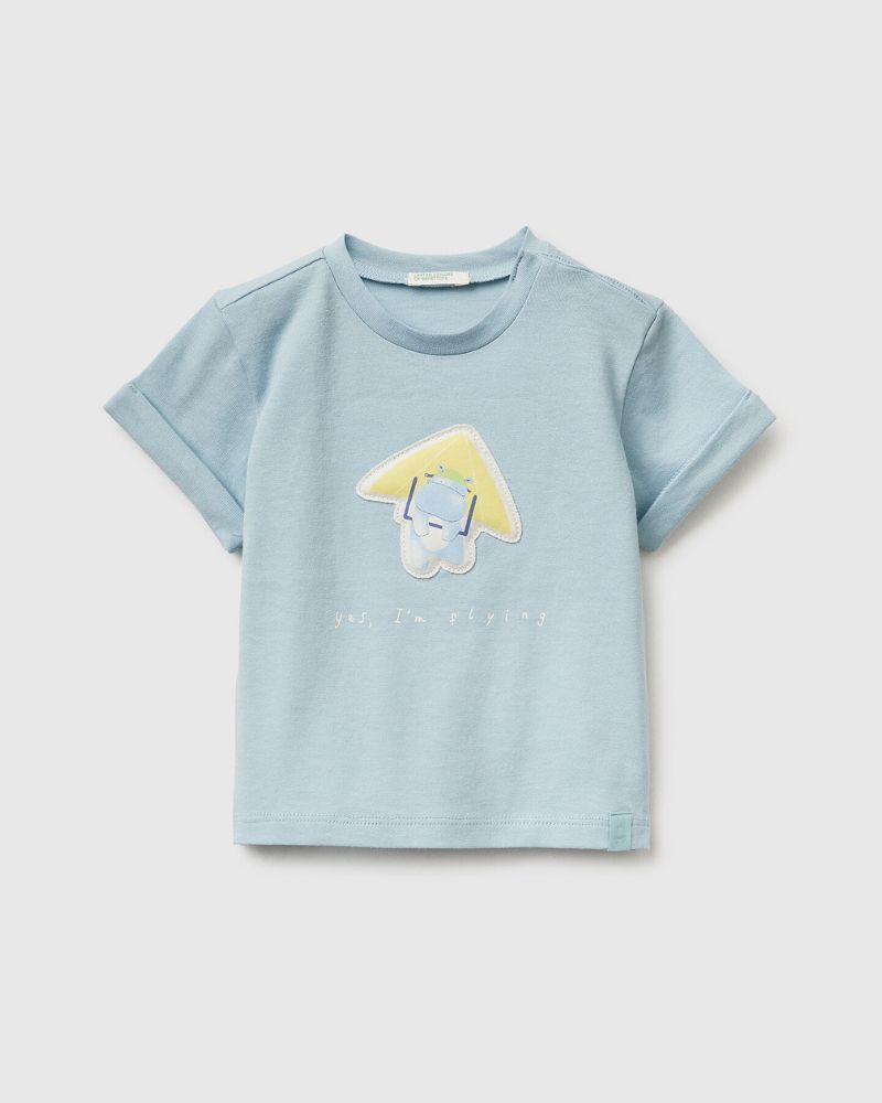 Benetton Majica za bebe 3I1XA106YW-33W-68, Plava