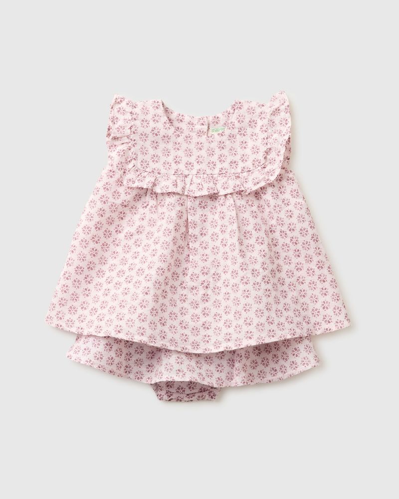Benetton Komplet za bebe 4NVDAK001W-68E-74, Roze