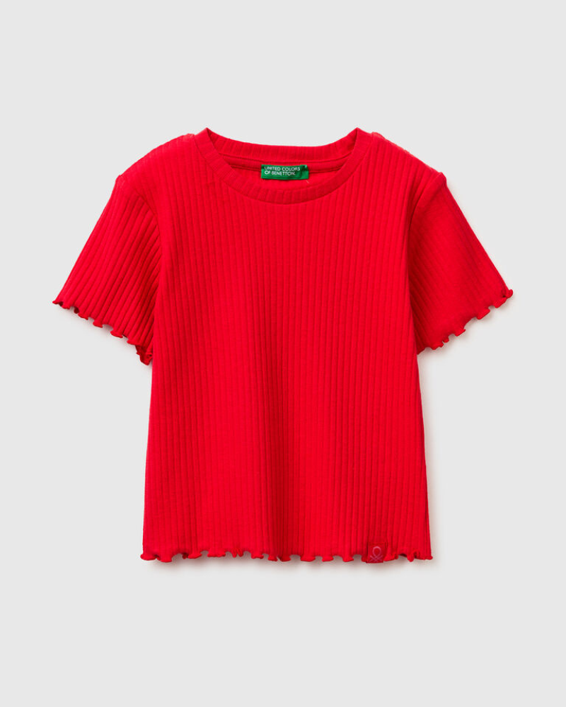 Benetton Majica za bebe 3F1EG10HZP-30A-82, Crvena